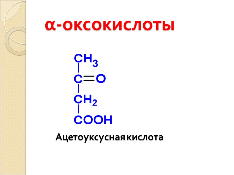 Ацетоуксусная кислота α-оксокислоты